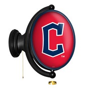 Cleveland Guardians: Original Oval Rotating Lighted Wall Sign, FNB-MBCLVD-125-01A