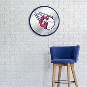Cleveland Guardians: Modern Disc Mirrored Wall Sign, AGS-MBCLVD-235-01A