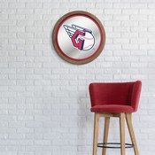 Cleveland Guardians: "Faux" Barrel Top Mirrored Wall Sign, AGS-MBCLVD-245-01A