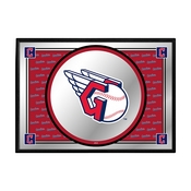 Cleveland Guardians: Team Spirit - Framed Mirrored Wall Sign, AGS-MBCLVD-265-02A