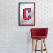 Cleveland Guardians: Vertical Framed Mirrored Wall Sign, AGS-MBCLVD-275-01A