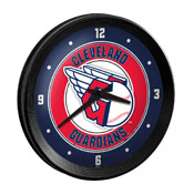Cleveland Guardians: Ribbed Frame Wall Clock, MBCLVD-530-01