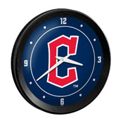 Cleveland Guardians: Logo - Ribbed Frame Wall Clock, MBCLVD-530-02