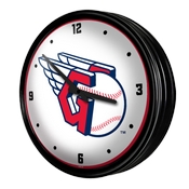 Cleveland Guardians: Retro Lighted Wall Clock, MBCLVD-550-01