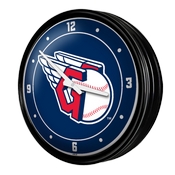 Cleveland Guardians: Wordmark - Retro Lighted Wall Clock, MBCLVD-550-02