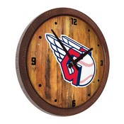 Cleveland Guardians: "Faux" Barrel Top Clock, FNB-MBCLVD-560-01