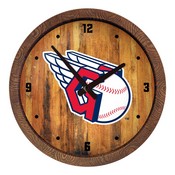 Cleveland Guardians: "Faux" Barrel Top Clock, FNB-MBCLVD-560-01