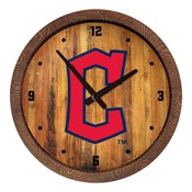Cleveland Guardians: Logo - "Faux" Barrel Top Clock, FNB-MBCLVD-560-04