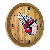 Cleveland Guardians: "Faux" Barrel Top Clock, FNB-MBCLVD-560-01