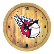 Cleveland Guardians: "Faux" Barrel Top Clock, FNB-MBCLVD-560-01