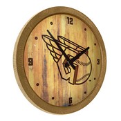 Cleveland Guardians: Branded "Faux" Barrel Top Clock, FNB-MBCLVD-560-02
