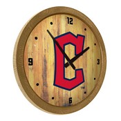 Cleveland Guardians: Logo - "Faux" Barrel Top Clock, FNB-MBCLVD-560-04