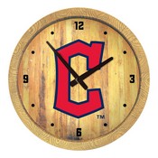 Cleveland Guardians: Logo - "Faux" Barrel Top Clock, FNB-MBCLVD-560-04