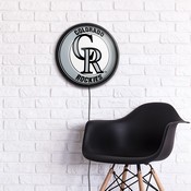 Colorado Rockies: Round Slimline Lighted Wall Sign, MBCOLO-130-01