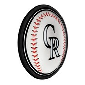 Colorado Rockies: Baseball - Round Slimline Lighted Wall Sign, MBCOLO-130-31