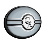Colorado Rockies: Oval Slimline Lighted Wall Sign, FNB-MBCOLO-140-01A