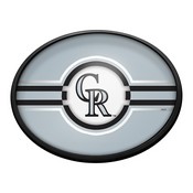 Colorado Rockies: Oval Slimline Lighted Wall Sign, FNB-MBCOLO-140-01A
