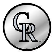 Colorado Rockies: Modern Disc Mirrored Wall Sign, AGS-MBCOLO-235-01A