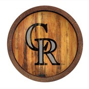 Colorado Rockies: Weathered "Faux" Barrel Top Sign, FNB-MBCOLO-240-03
