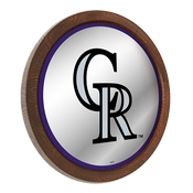 Colorado Rockies: "Faux" Barrel Top Mirrored Wall Sign, AGS-MBCOLO-245-01A