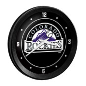 Colorado Rockies: Logo - Ribbed Frame Wall Clock, MBCOLO-530-02