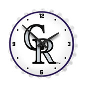 Colorado Rockies: Bottle Cap Lighted Wall Clock, MBCOLO-545-01