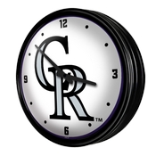 Colorado Rockies: Retro Lighted Wall Clock, MBCOLO-550-01