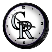Colorado Rockies: Retro Lighted Wall Clock, MBCOLO-550-01
