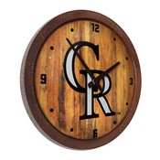 Colorado Rockies: "Faux" Barrel Top Clock, FNB-MBCOLO-560-01