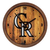 Colorado Rockies: "Faux" Barrel Top Clock, FNB-MBCOLO-560-01