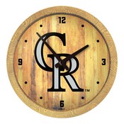 Colorado Rockies: "Faux" Barrel Top Clock, FNB-MBCOLO-560-01