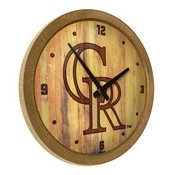 Colorado Rockies: Branded "Faux" Barrel Top Clock, FNB-MBCOLO-560-02