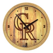 Colorado Rockies: Branded "Faux" Barrel Top Clock, FNB-MBCOLO-560-02