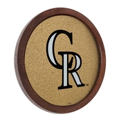 Colorado Rockies: "Faux" Barrel Framed Cork Board, AGS-MBCOLO-632-01A