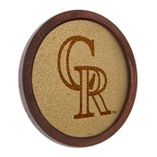 Colorado Rockies: "Faux" Barrel Framed Cork Board, AGS-MBCOLO-632-01A