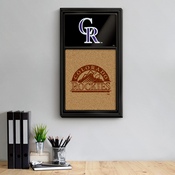 Colorado Rockies: Dual Logo - Cork Note Board, AGS-MBCOLO-640-02A