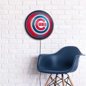 Chicago Cubs: Round Slimline Lighted Wall Sign, MBCUBS-130-01