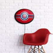 Chicago Cubs: Oval Slimline Lighted Wall Sign, FNB-MBCUBS-140-01A