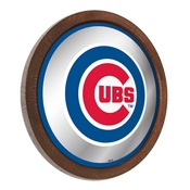 Chicago Cubs: "Faux" Barrel Top Mirrored Wall Sign, AGS-MBCUBS-245-01A