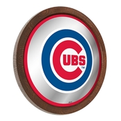 Chicago Cubs: "Faux" Barrel Top Mirrored Wall Sign, AGS-MBCUBS-245-01A