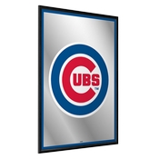 Chicago Cubs: Vertical Framed Mirrored Wall Sign, AGS-MBCUBS-275-01A