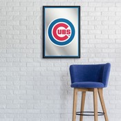 Chicago Cubs: Vertical Framed Mirrored Wall Sign, AGS-MBCUBS-275-01A
