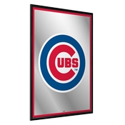 Chicago Cubs: Vertical Framed Mirrored Wall Sign, AGS-MBCUBS-275-01A