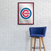 Chicago Cubs: Vertical Framed Mirrored Wall Sign, AGS-MBCUBS-275-01A
