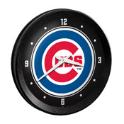 Chicago Cubs: Ribbed Frame Wall Clock, MBCUBS-530-01