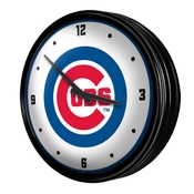 Chicago Cubs: Retro Lighted Wall Clock, MBCUBS-550-01