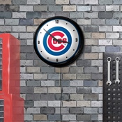 Chicago Cubs: Retro Lighted Wall Clock, MBCUBS-550-01