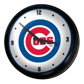 Chicago Cubs: Retro Lighted Wall Clock, MBCUBS-550-01