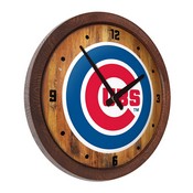 Chicago Cubs: "Faux" Barrel Top Clock, FNB-MBCUBS-560-01