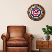 Chicago Cubs: "Faux" Barrel Top Clock, FNB-MBCUBS-560-01